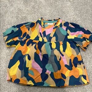 Colorful Abstract Blouse